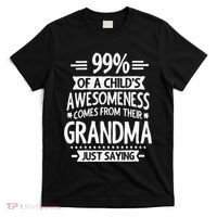 99 Of A Childs Awesomeness Comes From Their Grandma T-Shirt thumb 0