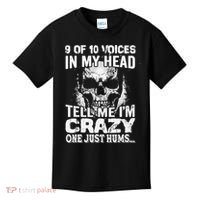 9 Out Of 10 Voices In My Head Tell Me I'm Crazy Kids T-Shirt thumb 0
