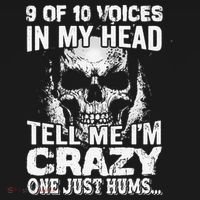 9 Out Of 10 Voices In My Head Tell Me I'm Crazy Kids T-Shirt thumb 4