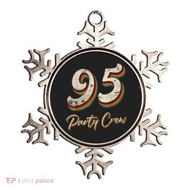 95 Party Crew - 95th Birthday Vintage Retro Style Ornament