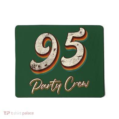 95 Party Crew - 95th Birthday Vintage Retro Style Mousepad