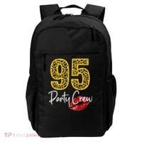 95 Party Crew Drinking Beer 95th Years Happy Birthday Red Lips Backpack thumb 0