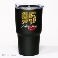 95 Party Crew Drinking Beer 95th Years Happy Birthday Red Lips Tumbler thumb 0