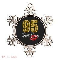 95 Party Crew Drinking Beer 95th Years Happy Birthday Red Lips Ornament thumb 0