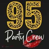95 Party Crew Drinking Beer 95th Years Happy Birthday Red Lips Baby Bodysuit thumb 2