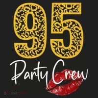 95 Party Crew Drinking Beer 95th Years Happy Birthday Red Lips Hat thumb 2