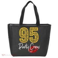 95 Party Crew Drinking Beer 95th Years Happy Birthday Red Lips Tote Bag thumb 0