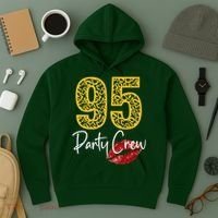 95 Party Crew Drinking Beer 95th Years Happy Birthday Red Lips Hoodie thumb 3