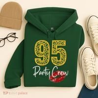 95 Party Crew Drinking Beer 95th Years Happy Birthday Red Lips Hoodie thumb 4