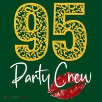 95 Party Crew Drinking Beer 95th Years Happy Birthday Red Lips Sweatshirt thumb 3