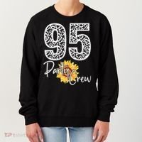 95 Party Crew Drinking Beer 95th Years Happy Birthday Sun Flower Women's Sweatshirt thumb 0