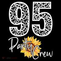 95 Party Crew Drinking Beer 95th Years Happy Birthday Sun Flower Coffee Mug thumb 5