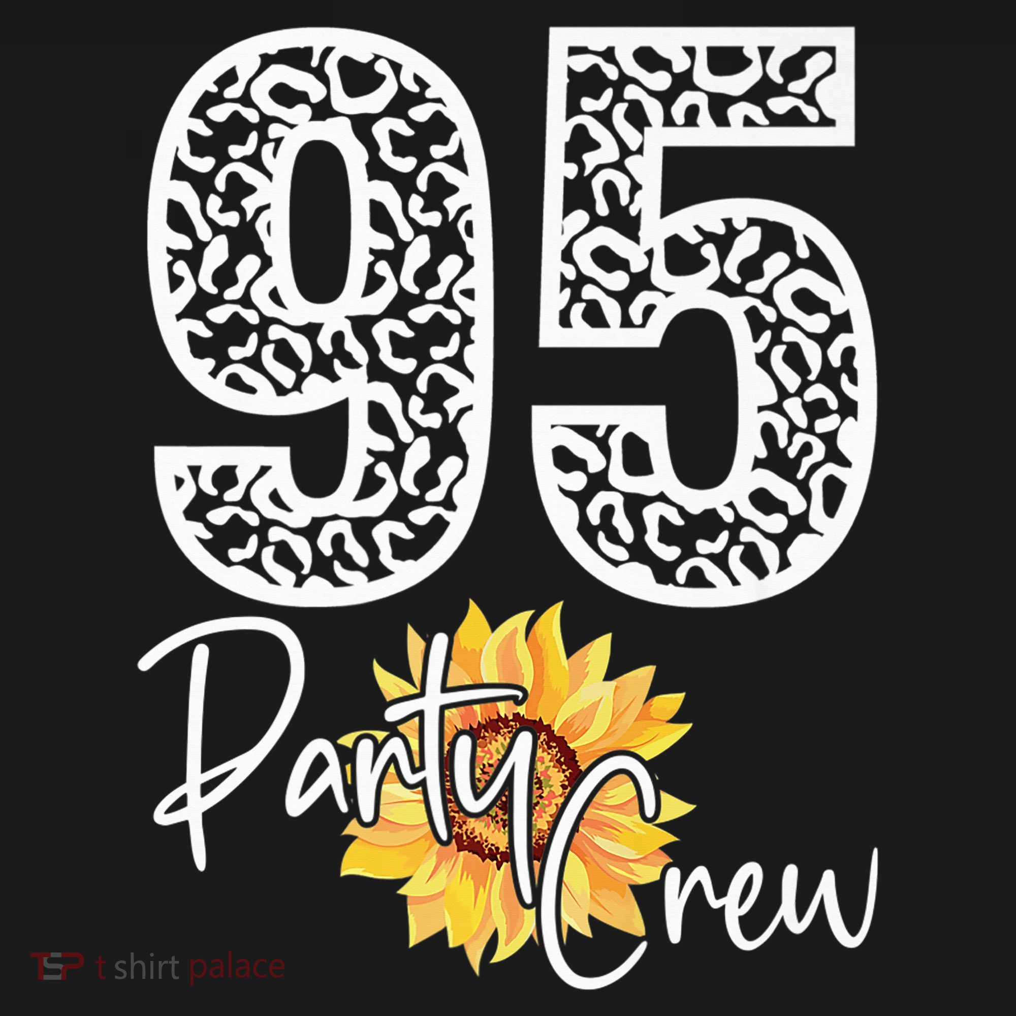 95 Party Crew Drinking Beer 95th Years Happy Birthday Sun Flower Women's Hoodie