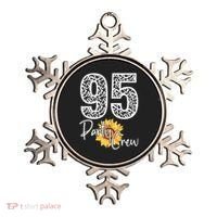 95 Party Crew Drinking Beer 95th Years Happy Birthday Sun Flower Ornament thumb 0