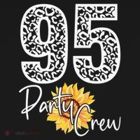 95 Party Crew Drinking Beer 95th Years Happy Birthday Sun Flower Toddler Hoodie thumb 2