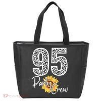 95 Party Crew Drinking Beer 95th Years Happy Birthday Sun Flower Tote Bag thumb 0