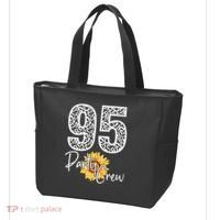 95 Party Crew Drinking Beer 95th Years Happy Birthday Sun Flower Tote Bag thumb 3