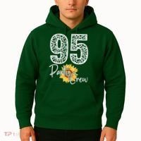 95 Party Crew Drinking Beer 95th Years Happy Birthday Sun Flower Hoodie thumb 2