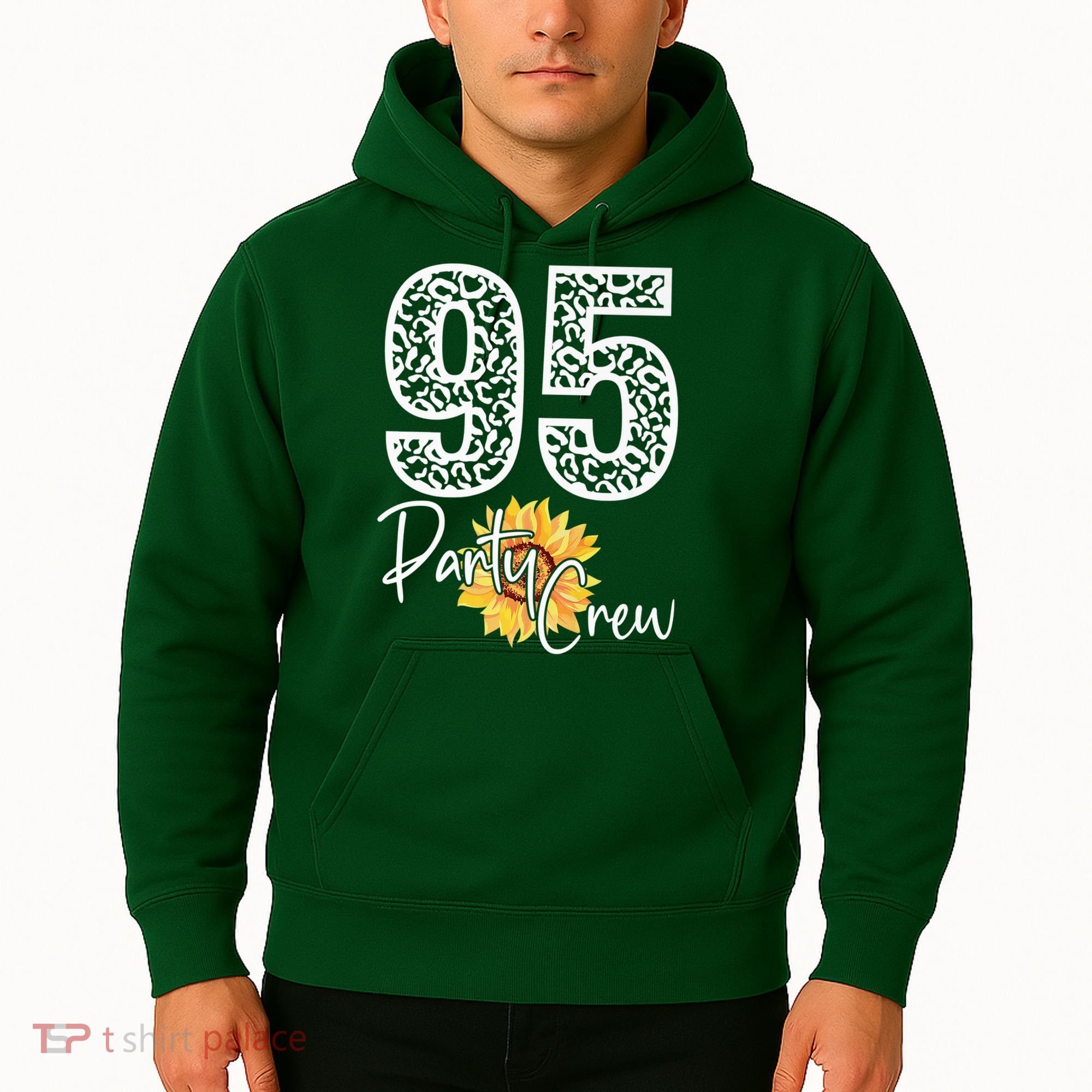 95 Party Crew Drinking Beer 95th Years Happy Birthday Sun Flower Hoodie