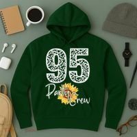 95 Party Crew Drinking Beer 95th Years Happy Birthday Sun Flower Hoodie thumb 3