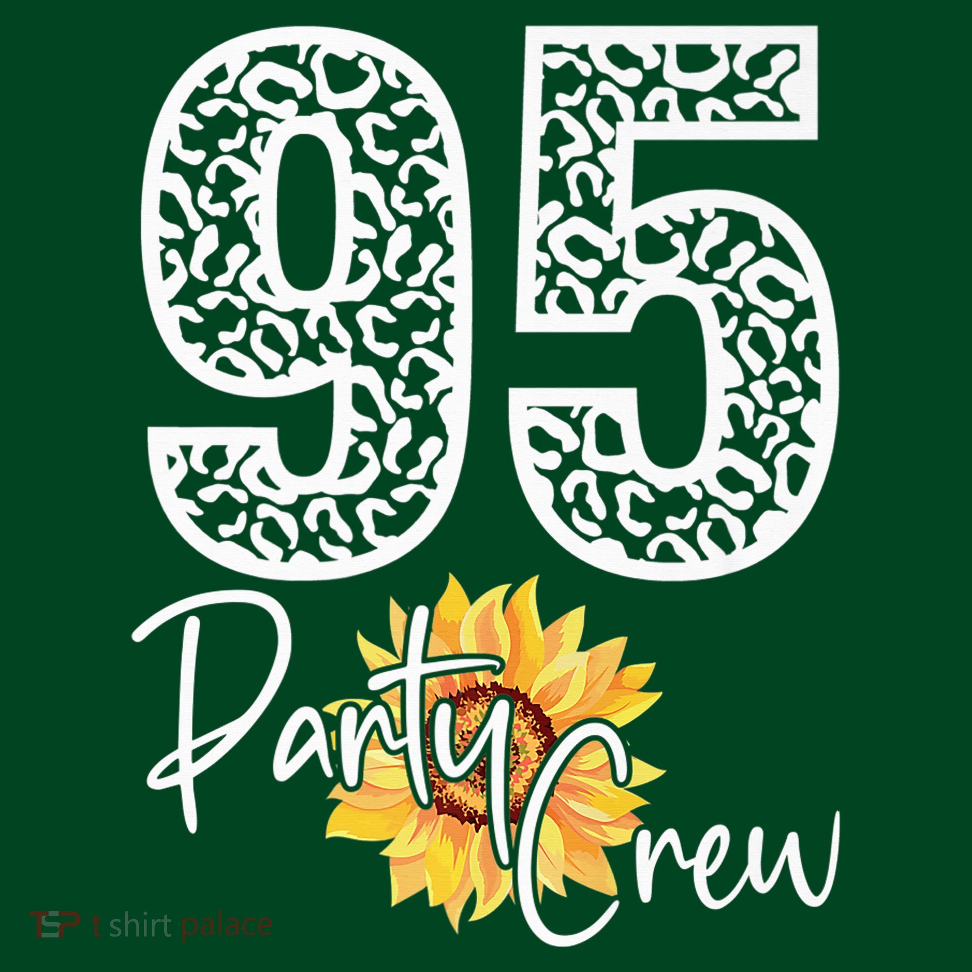 95 Party Crew Drinking Beer 95th Years Happy Birthday Sun Flower Mousepad