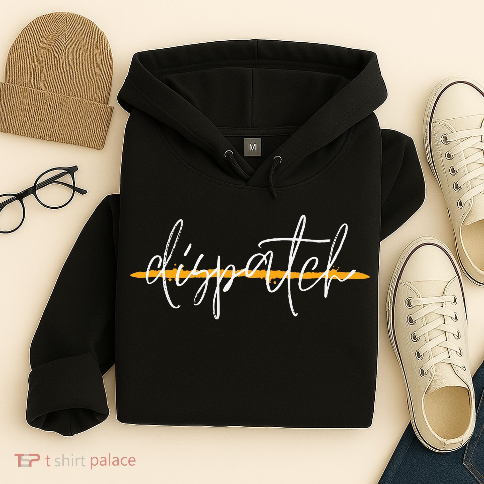 911 Police Dispatcher Thin Gold Line Sheriff Dispatch Life Hoodie