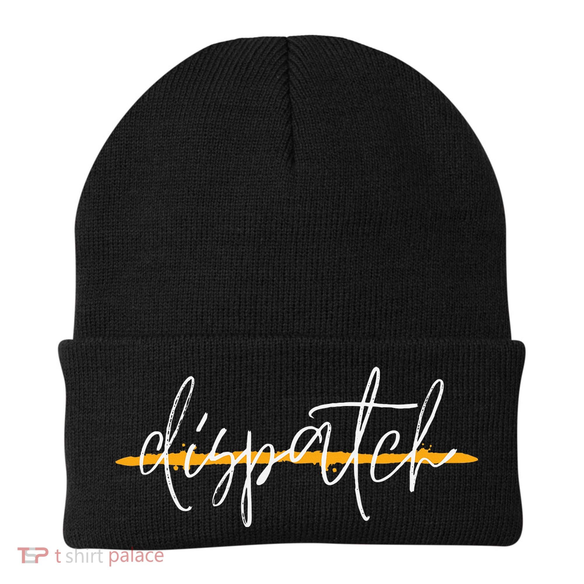 911 Police Dispatcher Thin Gold Line Sheriff Dispatch Life Beanie
