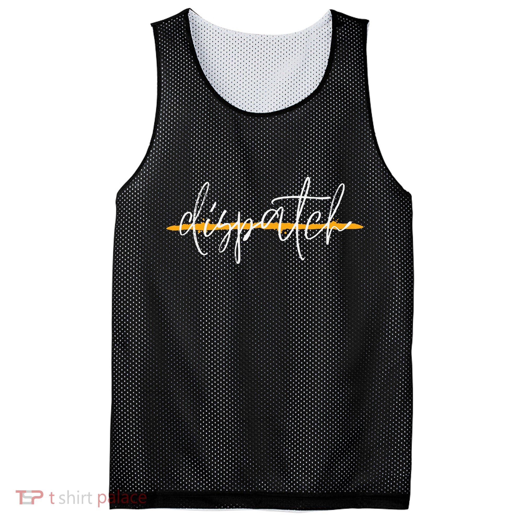 911 Police Dispatcher Thin Gold Line Sheriff Dispatch Life Mesh Reversible Basketball Jersey Tank
