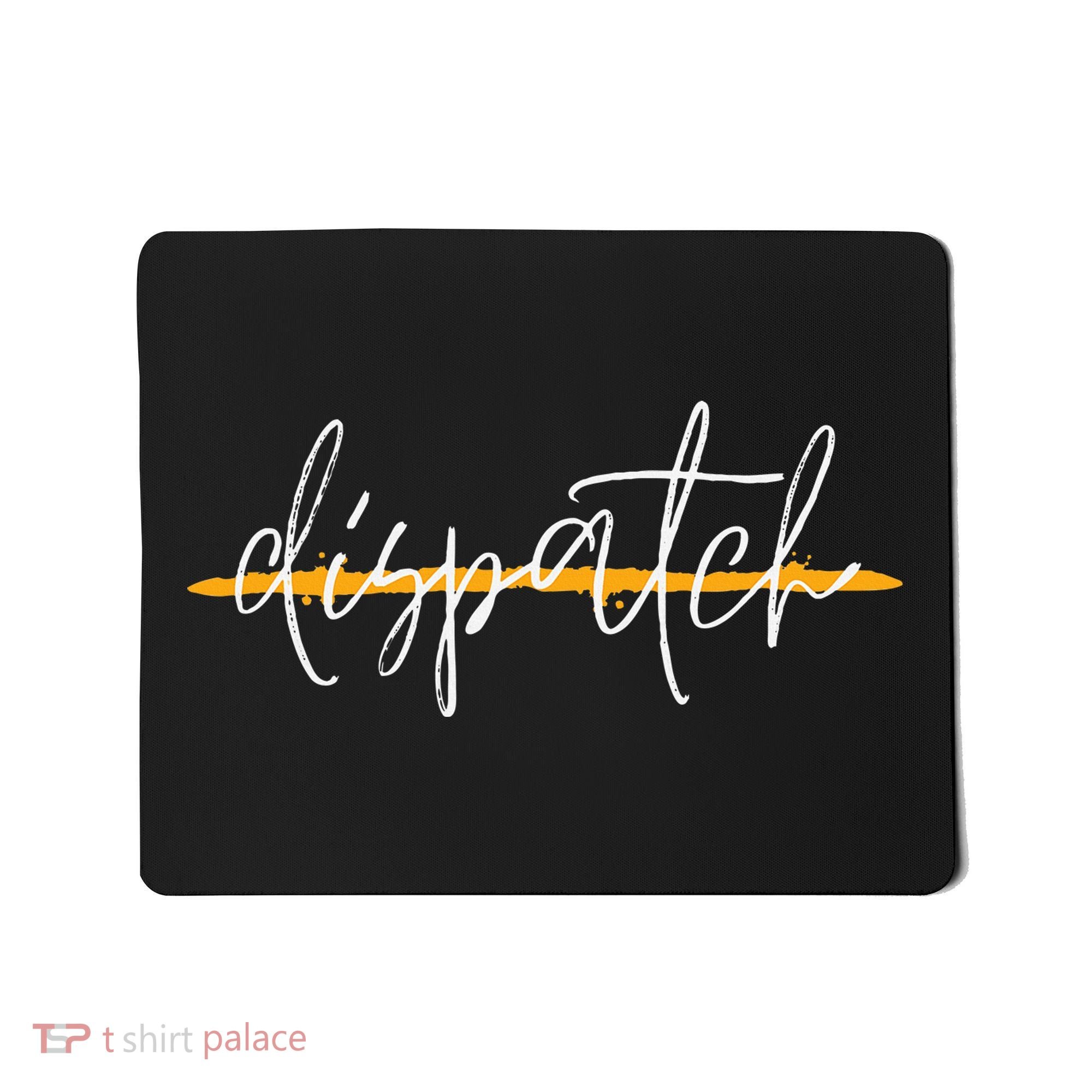 911 Police Dispatcher Thin Gold Line Sheriff Dispatch Life Mousepad