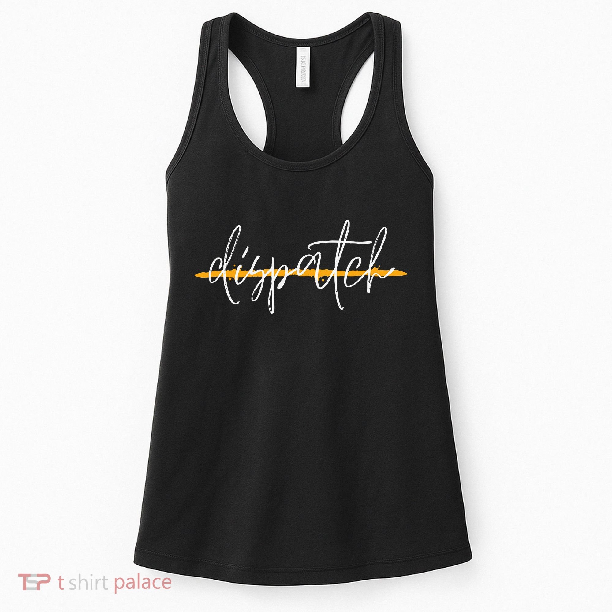 911 Police Dispatcher Thin Gold Line Sheriff Dispatch Life Women's Tank Top