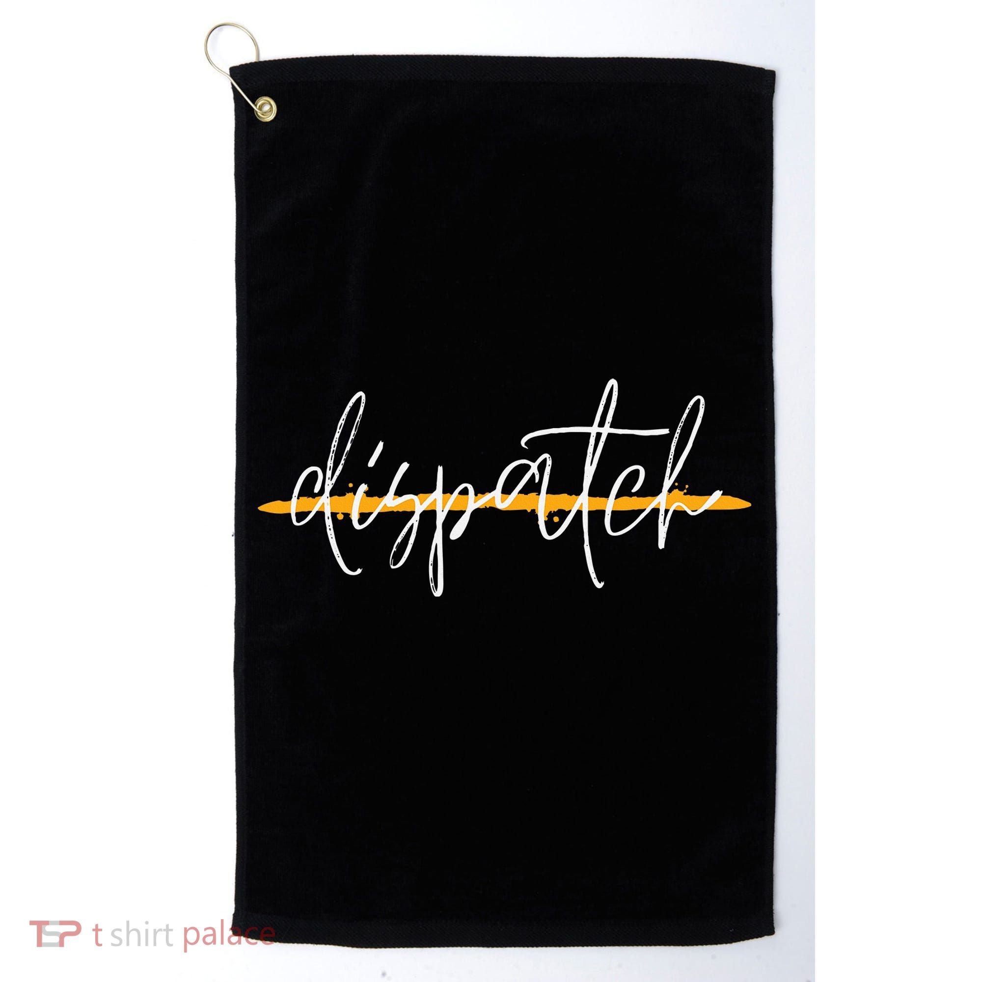 911 Police Dispatcher Thin Gold Line Sheriff Dispatch Life Golf Towel