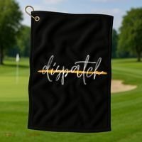 911 Police Dispatcher Thin Gold Line Sheriff Dispatch Life Golf Towel thumb 1
