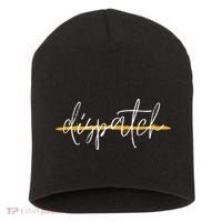 911 Police Dispatcher Thin Gold Line Sheriff Dispatch Life Short Acrylic Beanie thumb 0