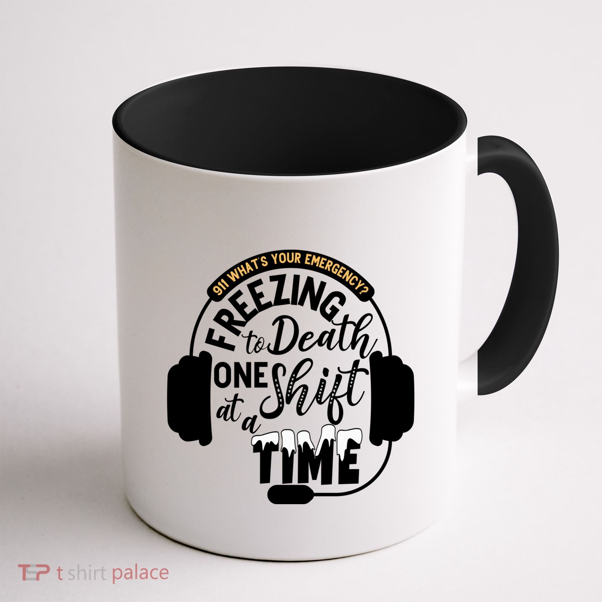 911 Police Dispatcher Gift For Thin Gold Line 1st Responders Gift Coffee Mug