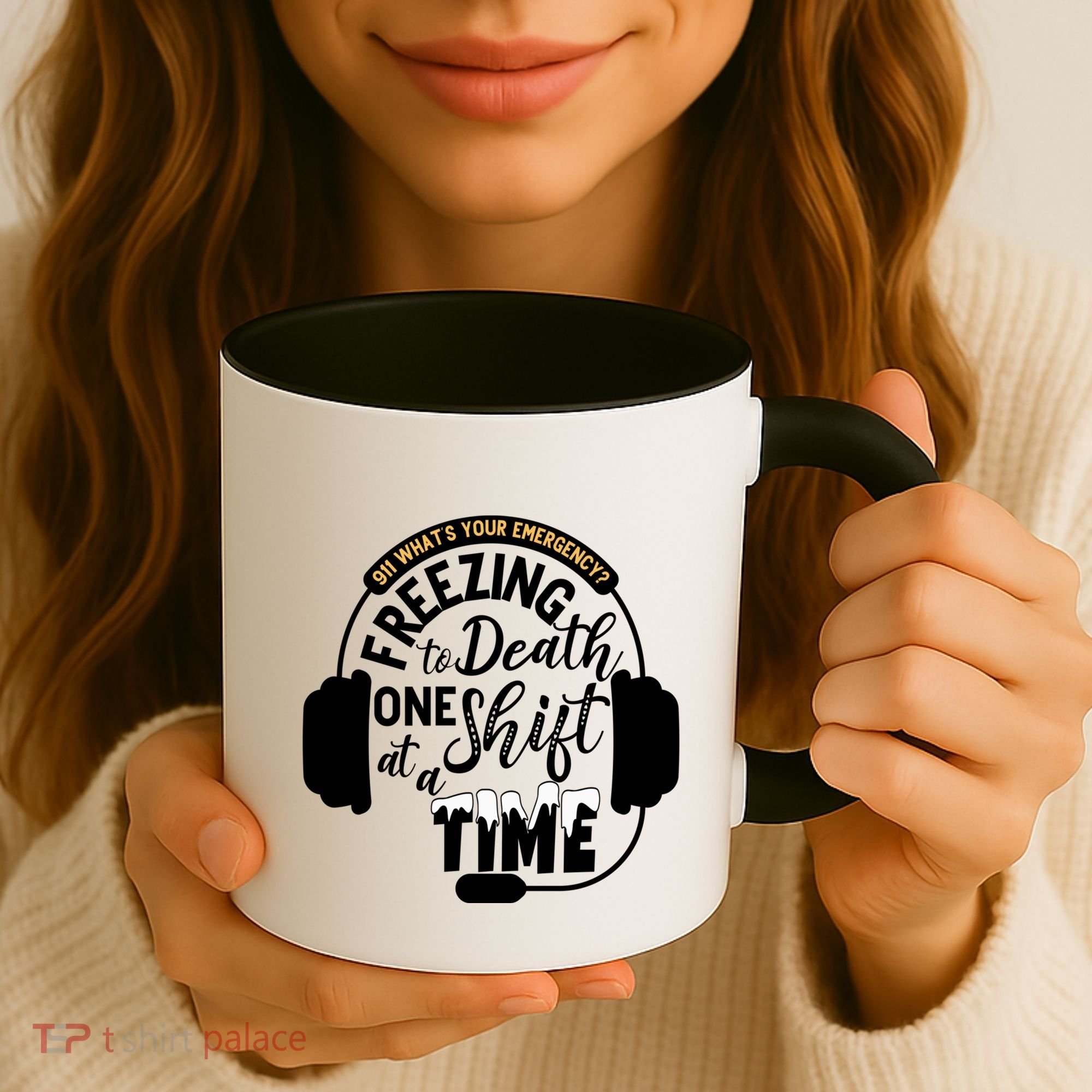 911 Police Dispatcher Gift For Thin Gold Line 1st Responders Gift Coffee Mug