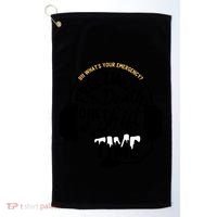 911 Police Dispatcher Gift For Thin Gold Line 1st Responders Gift Golf Towel thumb 0