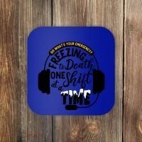 911 Police Dispatcher Gift For Thin Gold Line 1st Responders Gift Coaster thumb 0