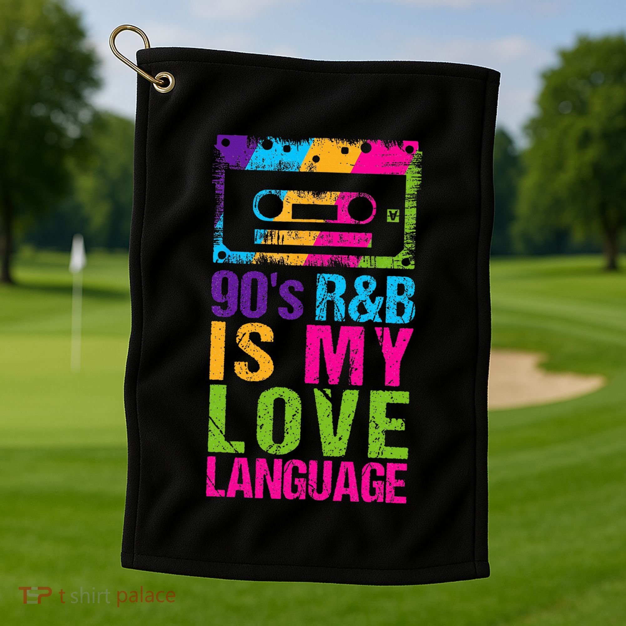 90S R&B Is My Love Language Music Golf Towel