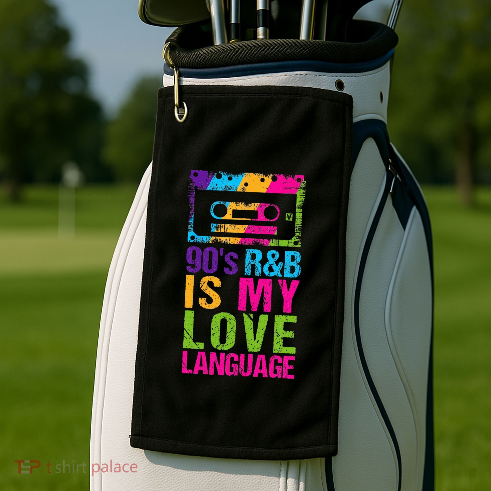 90S R&B Is My Love Language Music Golf Towel