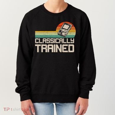 90' Retro Sunset Classically Trained Gaming Design, Game Lover Gift For Men Boys Women's Sweatshirt