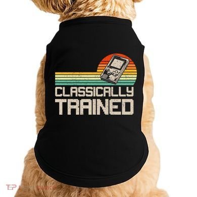 90' Retro Sunset Classically Trained Gaming Design, Game Lover Gift For Men Boys Doggie Tank