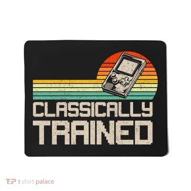 90' Retro Sunset Classically Trained Gaming Design, Game Lover Gift For Men Boys Mousepad