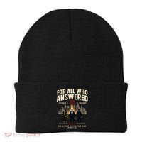 9/11 September 11th For All Who Answered 25th Anniversary Beanie thumb 0