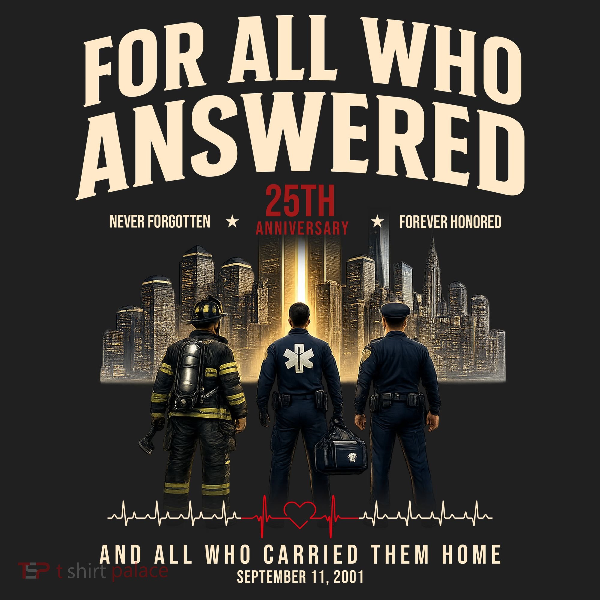 9/11 September 11th For All Who Answered 25th Anniversary Beanie