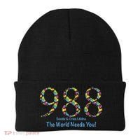 988 Suicide And Crisis Lifeline The World Needs You! Beanie thumb 0