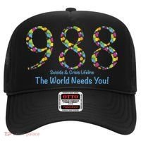 988 Suicide And Crisis Lifeline The World Needs You! Hat thumb 0