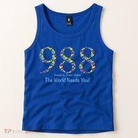 988 Suicide And Crisis Lifeline The World Needs You! Tank Top thumb 2