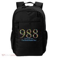 988 Suicide And Crisis Lifeline The World Needs You! Backpack thumb 0