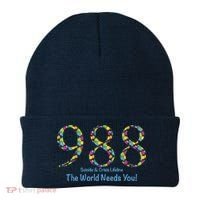 988 Suicide And Crisis Lifeline The World Needs You! Beanie thumb 0