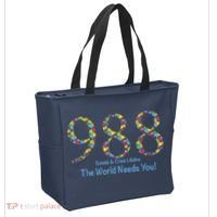 988 Suicide And Crisis Lifeline The World Needs You! Tote Bag thumb 2